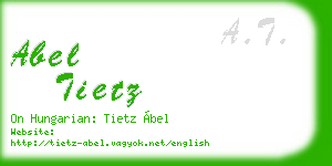 abel tietz business card