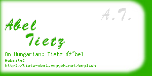 abel tietz business card